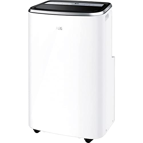 AEG Chillflex Pro Silence AXP26U558HW mobile Klimaanlage / LED Display / Touch-Buttons / Fernbedienung / 30-40 m² / Kühlen / Heizen / Ventilator / Entfeuchten / Automatik-Funktion / weiß, schwarz