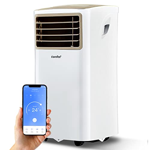 Comfee Mobiles Klimagerät Easy Cool 2.0, 7000 BTU 2,0kW, Kühlen&Ventilieren&Entfeuchten, Raumgröße bis 68m³(25㎡), APP-Steuerung/Alexa/Google Home/IFTTT, Mobile Klimaanlage mit Abluftschlauch