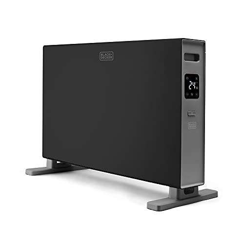 BLACK+DECKER BXCSH2001E - Konvektor, Heizung, Lüftung, 2000W, LED-Anzeige, 2 Leistungsstufen, Timer, Überhitzungsschutz, Tragegriff, schwarz