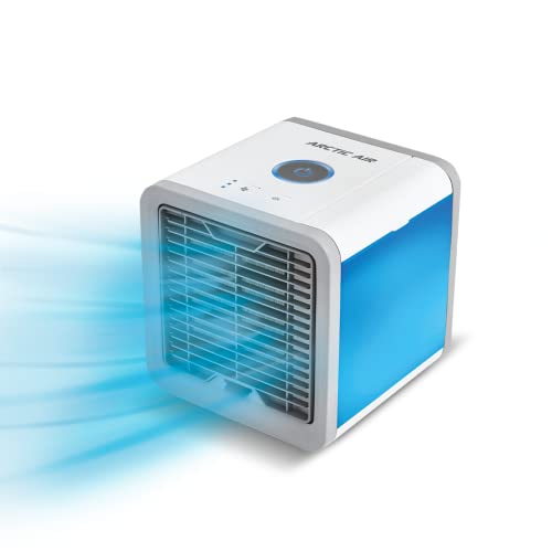 LIVINGTON Arctic Air – Luftkühler mit Verdunstungskühlung – Mobiles Klimagerät mit 3 Stufen & 7 Stimmungslichtern – Mini Klimagerät, Tankvolumen für 8h Kühlung | Das Original aus dem TV