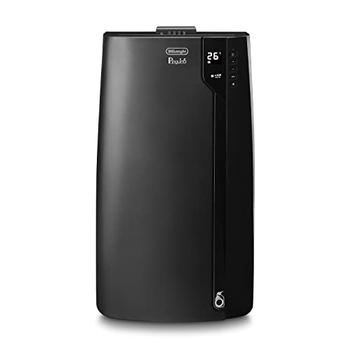 De'Longhi Pinguino PAC EX120 Silent, Mobile Klimaanlage mit RealFeel-Technologie für Räume bis zu 120m³, 11.500 BTU/h, 3 kW, 65 dB, Entfeuchtungsfunktion, Energieeffizienzklasse A, Schwarz