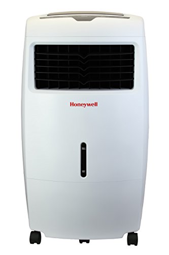 Honeywell Verdunstungsluftkühler, mobiles Klimagerät, kühlt und reinigt die Luft bis 28 m², Fernbedienung, 25 LWassertank, energieeffizient, weiß, CL25AE