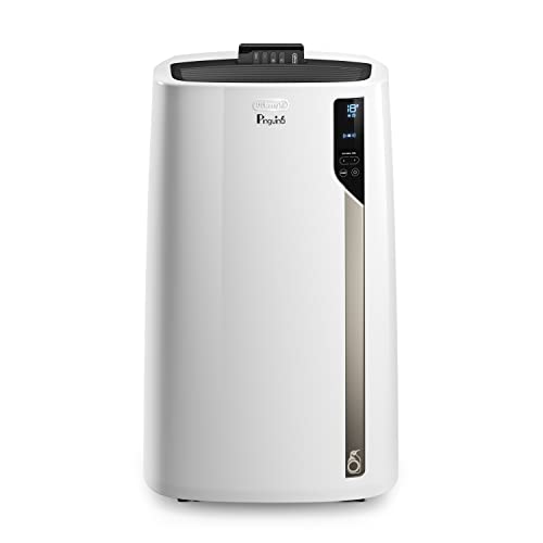 De'Longhi Pinguino PAC EL98 ECO RealFeel mobiles Klimagerät mit Abluftschlauch, Klimaanlage für Räume bis 95 m³, Luftentfeuchter, Ventilationsfunktion, 24h-Timer, Weiß