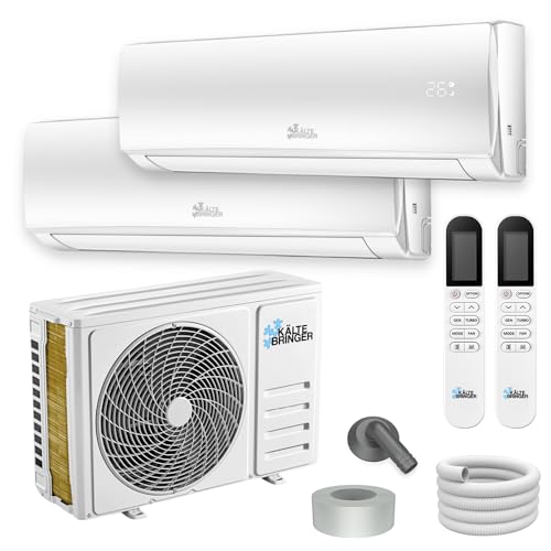 Kältebringer Multisplit Klimaanlage 2 Innengeräte - 18000 BTU - 5,2 kW - Inverter Klimagerät mit Heizfunktion, WiFi und App - sehr leise & energiesparend