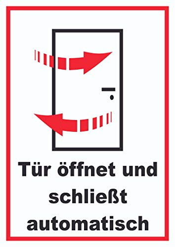 Tür öffnet und schließt automatisch Schild A5 (148x210mm)