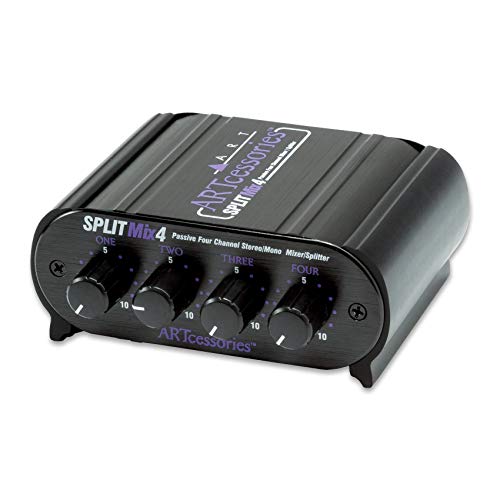 Art SplitMix4 passiver 4 Kanal Splitter/Mixer, vier Stereo-Eingangskanäle.