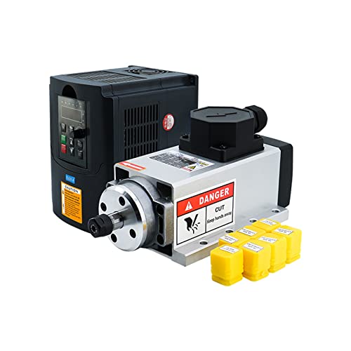 CNC-Spindelmotor 1,5 kW, 1500 W, 220 V, 400 Hz, 24000 U/min, luftgekühltes Spindel mit 1,5 kW, VFD+7 Zangen ER11 Stück (1-7 mm)…