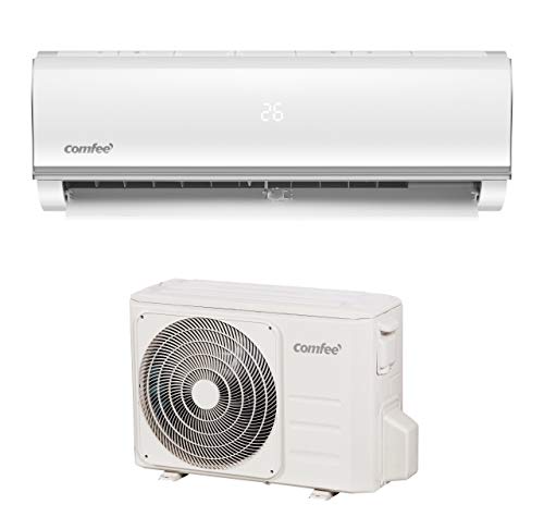 Comfee Split-Klimageräte MSAF5-12HRDN8-QE R32 SET, Leise Festinstallierte Split Klimaanlage für Räume bis ca. 103 m³(41 ㎡), 11000 BTU, 3,2 kW, Luftkühlung/luftheizung/Luftentfeuchter, EEK A+/A++