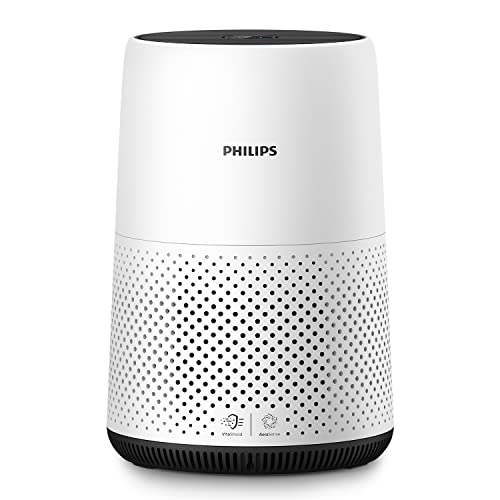 Philips Luftreiniger 800 Serie-Reinigt Räume bis 49 m² – Zweilagiger Filter entfernt 99,5% der Partikel - Ultraleise und niedriger Energieverbrauch AC0820/10
