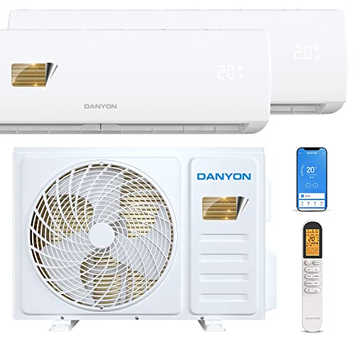 Danyon Multisplit Klimaanlage Split DUO - 18000 BTU - 5,1 kW, sehr leise, Smart Home, Inverter Klimagerät mit Heizfunktion, Splitgerät vorgefüllt mit R32 Kältemittel, Timer, mit 2 Innengeräten