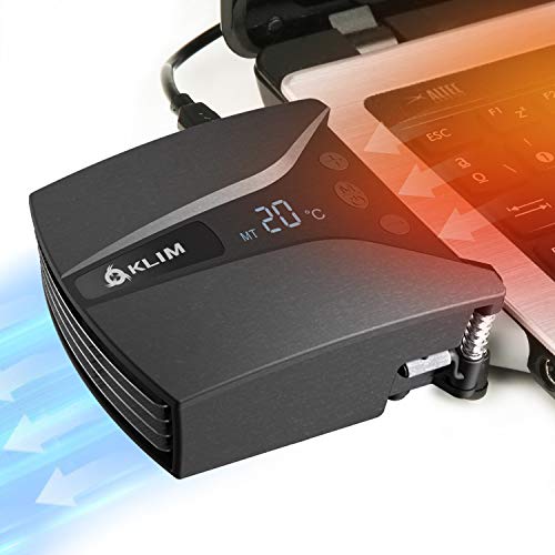KLIM Tempest - Laptop Kühler mit Vakuumlüfter - NEU 2023 - Innovatives Design für schnelles Kühlen - Temperaturerkennung - Automatischer/Manueller Modus - 4000 U/min - Laptop Cooling Pad kompatibel