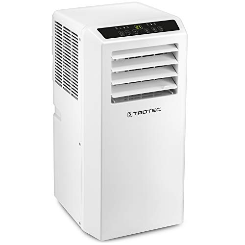 TROTEC PAC 2610 S mobile Klimaanlage 3-in-1 Kühlung, Ventilation, Entfeuchtung Monoblock-Klimagerät 2,6 kW 9.000 BTU/h 0,8 l/h Entfeuchtungsleistung für Raumgrößen bis 34 m²/85 m³ 2 Ventilationsstufen