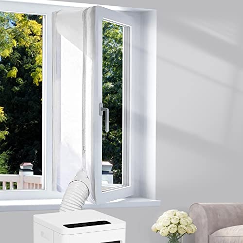SWANEW Fensterabdichtung für Mobile Klimageräte 400cm für Mobile Klimageräte und Abluft-Wäschetrockner, AirLock zum Anbringen an Drehfenster Drehkippfenster Kippfenster