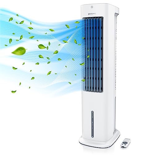 Brandson - Luftkühler mobil mit Wasserkühlung - Preisträger 2024 - mobile Verdunstungskühler ohne Abluftschlauch - Luftbefeuchter Ventilator Standventilator - leise - 5L - gebraucht wie neu