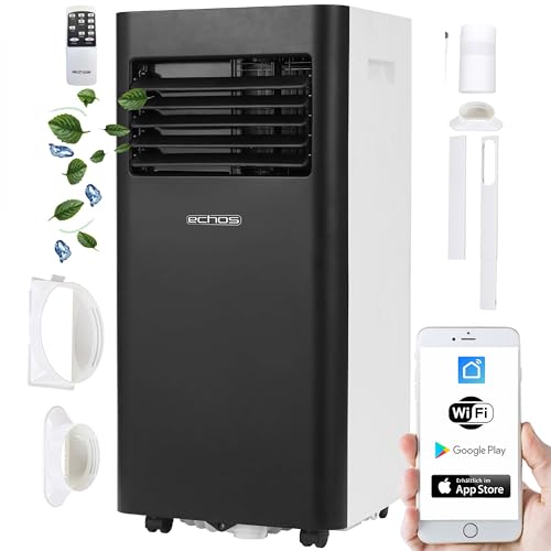 3in1Klimaanlage wifi mobil Fensterabdichtung mit Abluftschlauch Fernbedienung 9000 BTU 24h Timer 3 Modi Aircooler Abluftschlauch Klimagerät Klima Anlage Air Cooler Air Conditioner Portable Klimaanlage