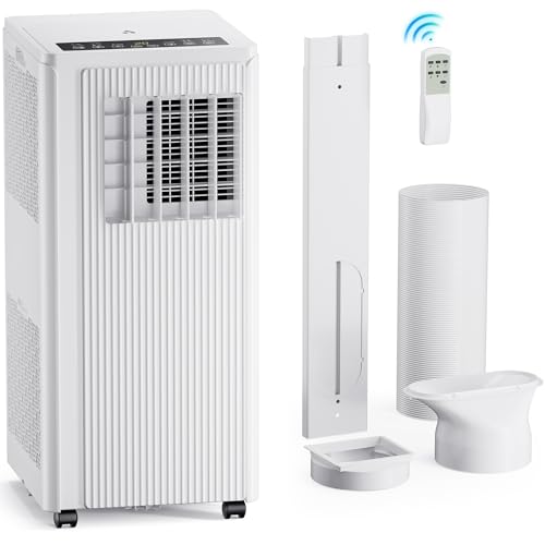 Mobiles Klimagerät, 9000 BTU Klimaanlage Mobil 2.6KW,Kühlen&Ventilieren&Entfeuchten, Raumgröße bis 85m³(34㎡),Mobile Klimaanlage mit Abluftschlauch mit Nachtmodus/Sperre/Timer/Abluftschlauch Klimagerät