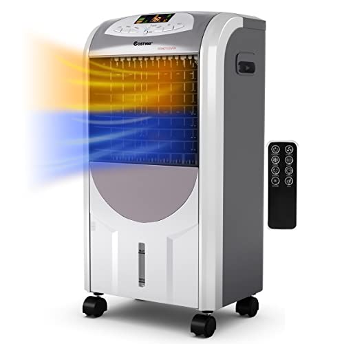 COSTWAY mobile klimaanlage,4-in-1 Luftkühler, heizlüfter, Luftbefeuchter und Luftreiniger,75W Kühlen/2000W Heizen / 8H Timer / 7L Wassertank / 70°Winkel/Fernbedienung,klimaanlage ohne abluftschlauch