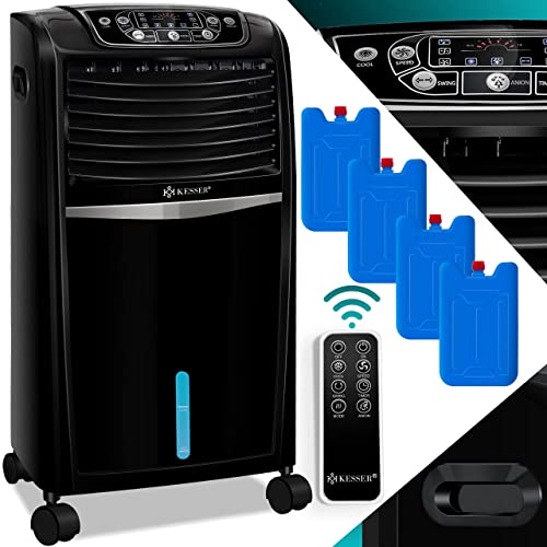 KESSER® 4in1 Mobile Klimaanlage | Fernbedienung | Klimagerät | Ventilator Klimaanlage | Timer | 3 Stufen | Ionisator Luftbefeuchter | Luftkühler