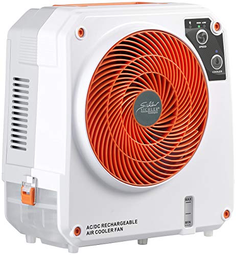 Sichler Haushaltsgeräte Mobile Klimaanlage Akku: High-Power-Akku-Luftkühler mit Wasserkühlung, 26 Watt, 150 ml/Std. (Akku Klimagerät)