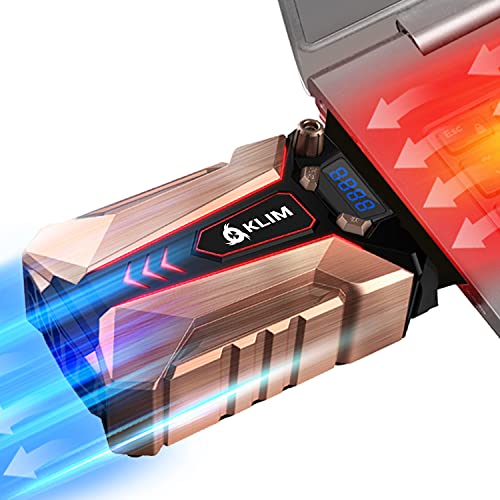 KLIM Cool - Notebook-Kühler aus Metall - NEU 2023 - Der Stärkste - Vakuum USB für Sofortige Kühlung - Cooler Ständer Kühlpad Gegen die Ãœberhitzung