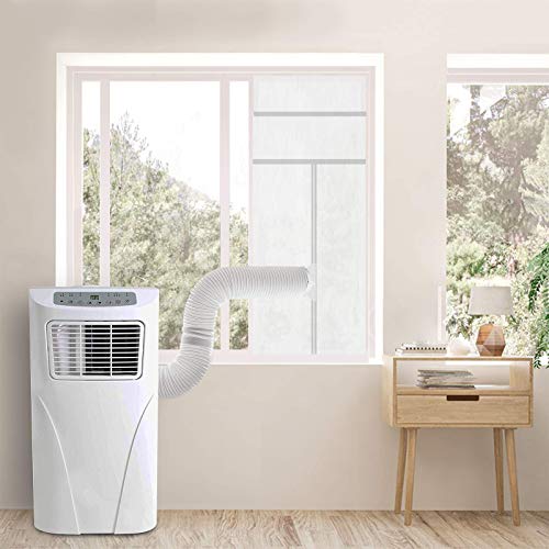 HOOMEE Fensterabdichtung für Mobile Klimageräte, Zum Anbringen an Schiebefenster Vertikal/Horizontal, Fensterabdichtung Klimaanlage für Fensteröffnungen bis 92x35cm, Auf 4 Längen Zuschneidbar
