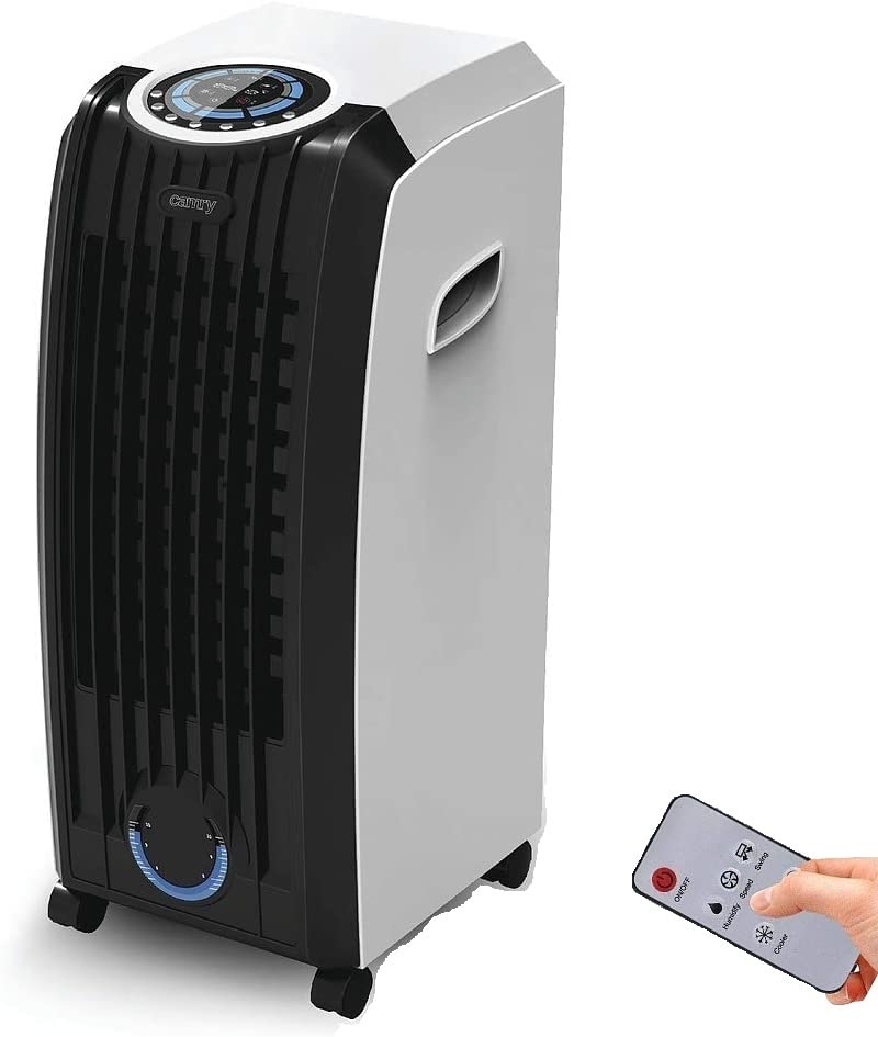 JUNG CAMRY mobiles Klimagerät mit Wasserkühlung, Fernbedienung, Timer, Mobile Klimaanlage leise, Kühlender Ventilator ohne Abluftschlauch, integ. Luftreiniger