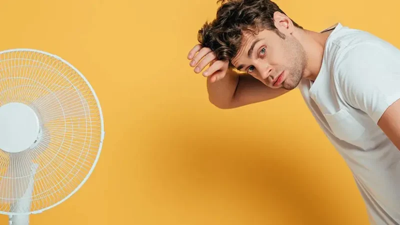 mann hat warm ventilator